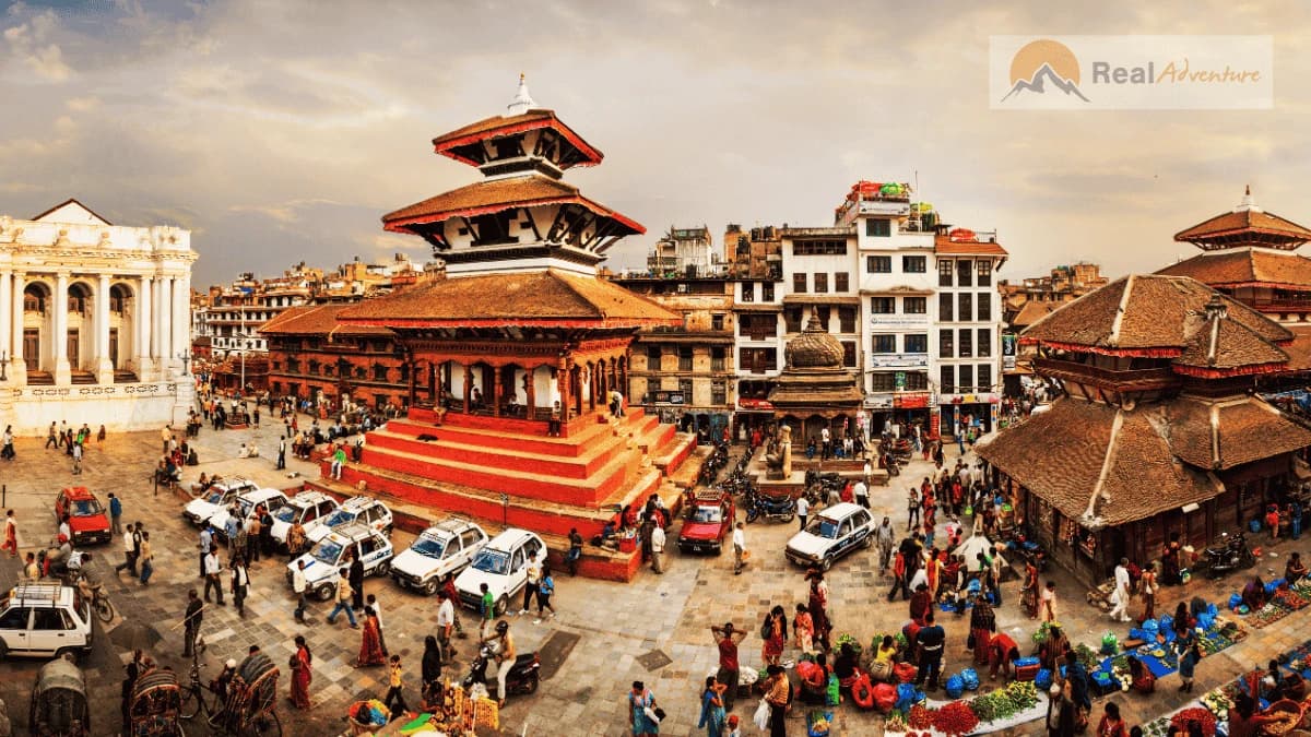 temple and houses of Kathmandu tour