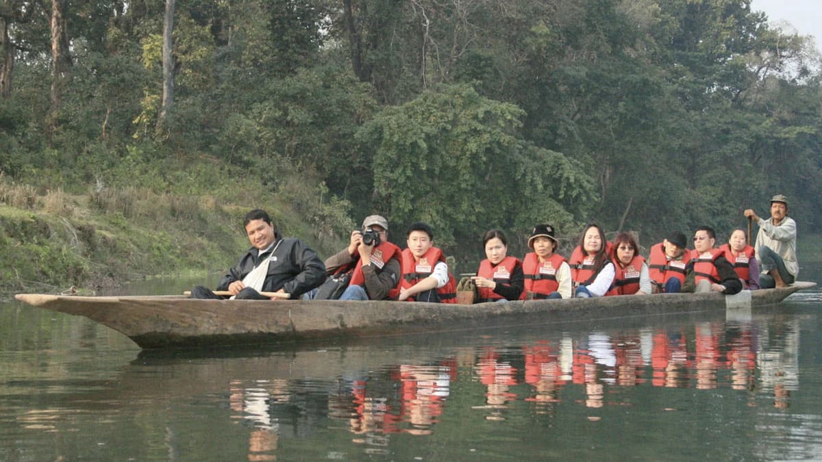 Canoeing in Rapti River