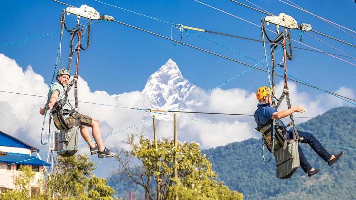 Zipflying in Pokhara