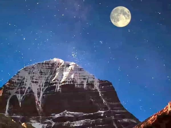 Moon Lights In Mount Kailash