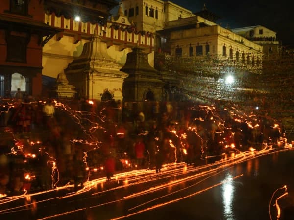 Pashupatinath Temple Arati In Bagmati River