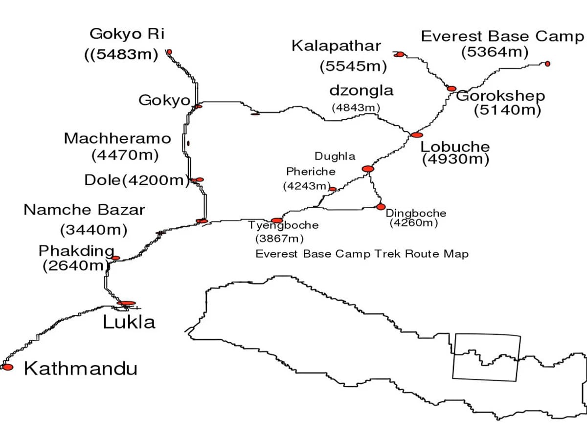Everest Base Camp Trek Map